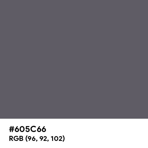 Granite Gray (Hex code: 605C66) Thumbnail
