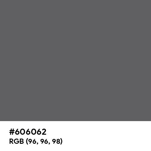 Granite Gray (Hex code: 606062) Thumbnail