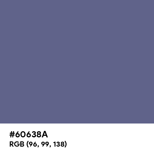Dark Blue-Gray (Hex code: 60638A) Thumbnail