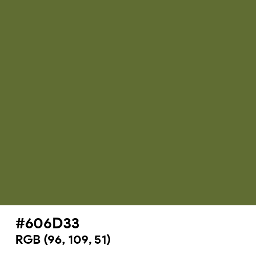 Dark Olive Green (Hex code: 606D33) Thumbnail