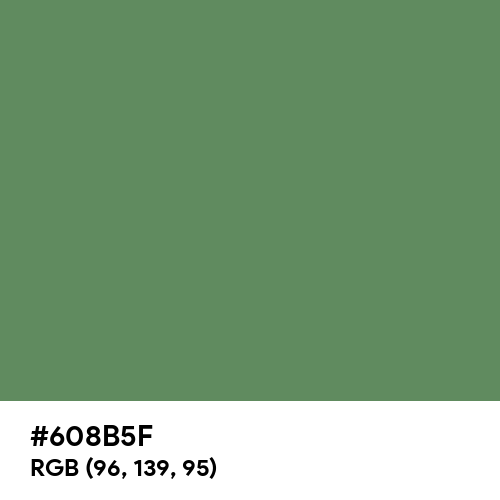 Russian Green (Hex code: 608B5F) Thumbnail