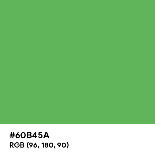 Eco Green (Hex code: 60B45A) Thumbnail
