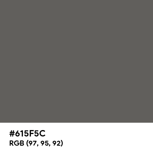 Granite Gray (Hex code: 615F5C) Thumbnail