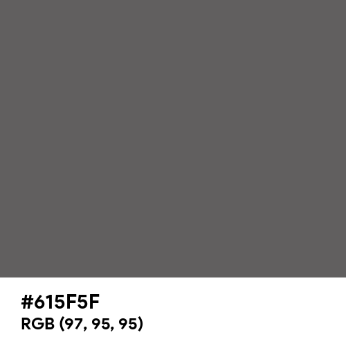 Granite Gray (Hex code: 615F5F) Thumbnail
