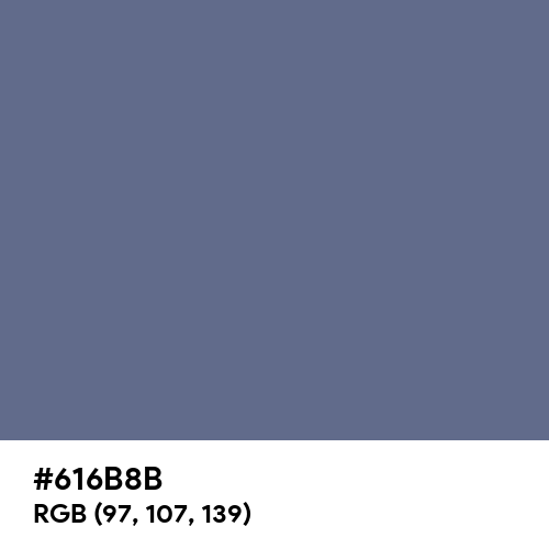 Dark Blue-Gray (Hex code: 616B8B) Thumbnail