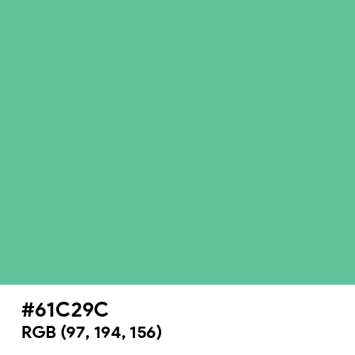 Green Sheen (Hex code: 61C29C) Thumbnail