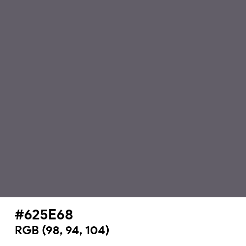 Granite Gray (Hex code: 625E68) Thumbnail