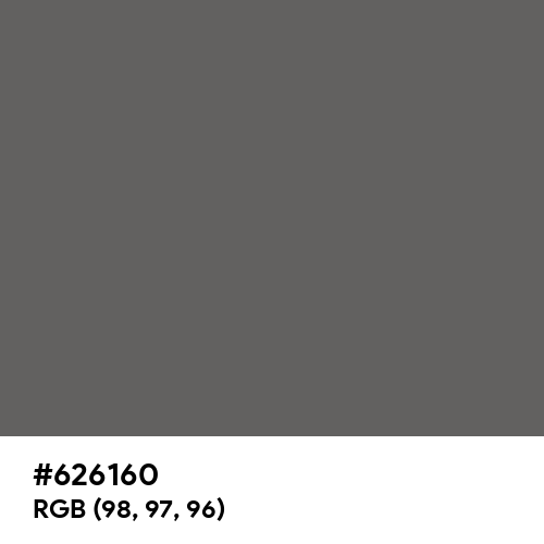 Granite Gray (Hex code: 626160) Thumbnail