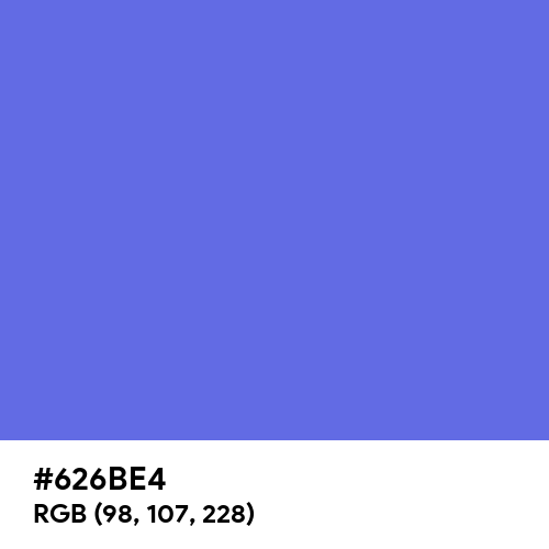 Medium Slate Blue (Hex code: 626BE4) Thumbnail