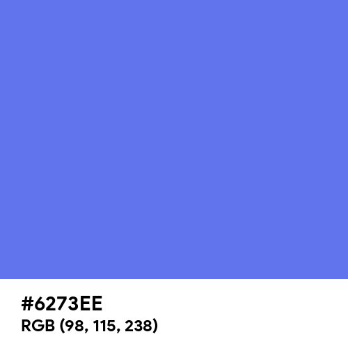 Very Light Blue (Hex code: 6273EE) Thumbnail