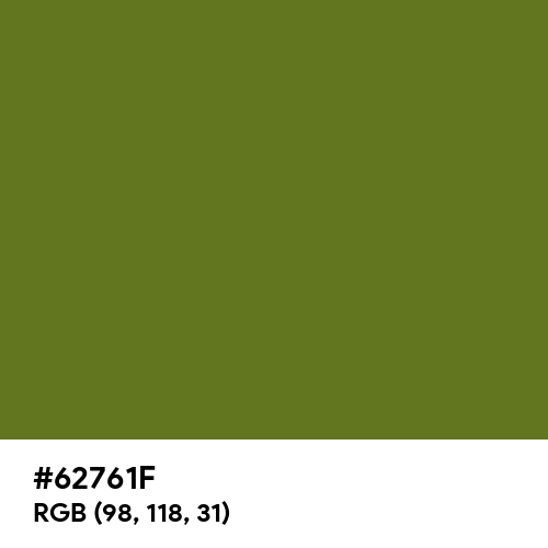Sap Green (Hex code: 62761F) Thumbnail
