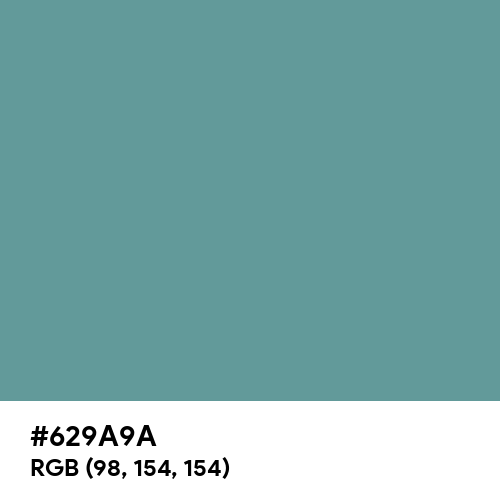 Desaturated Cyan (Hex code: 629A9A) Thumbnail