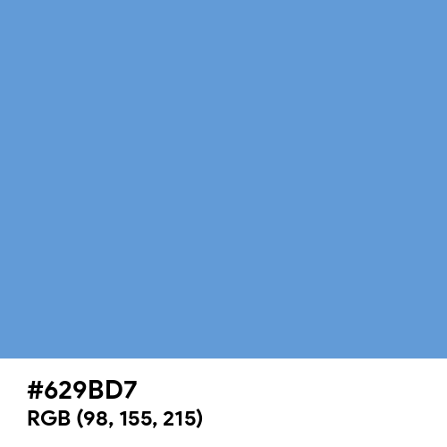 Blue-Gray (Hex code: 629BD7) Thumbnail