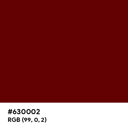Blood Red (Hex code: 630002) Thumbnail