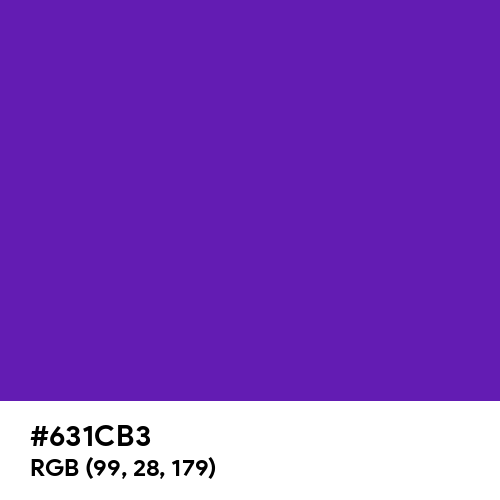 Brilliant Purple (Hex code: 631CB3) Thumbnail