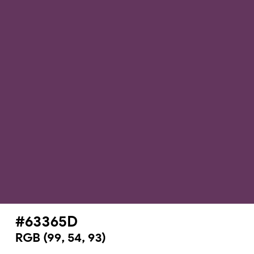 Intense Purple (Hex code: 63365D) Thumbnail