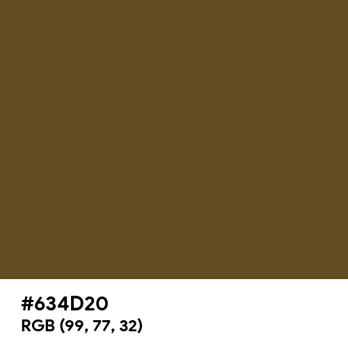 Dark Brown (Hex code: 634D20) Thumbnail