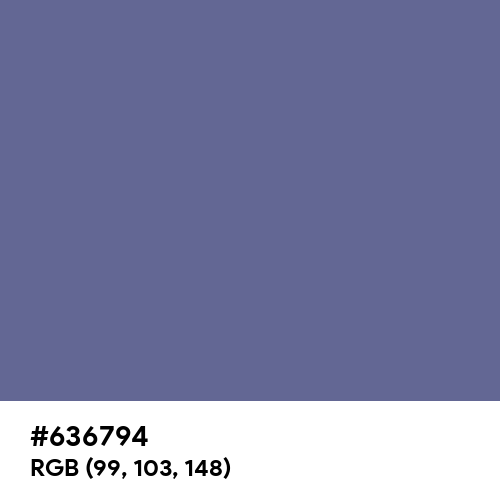 Dark Blue-Gray (Hex code: 636794) Thumbnail