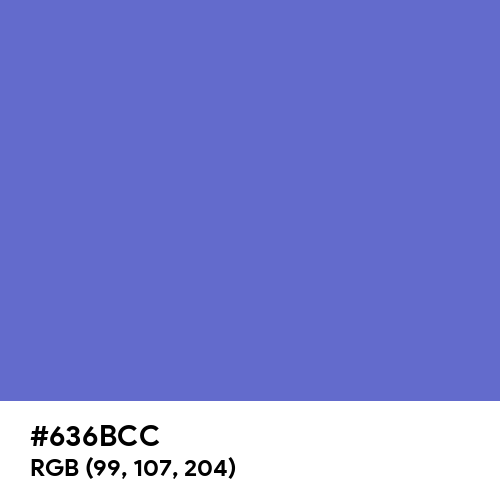 Slate Blue (Hex code: 636BCC) Thumbnail