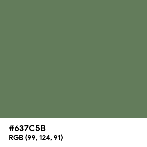 Silver Willow Green (Hex code: 637C5B) Thumbnail