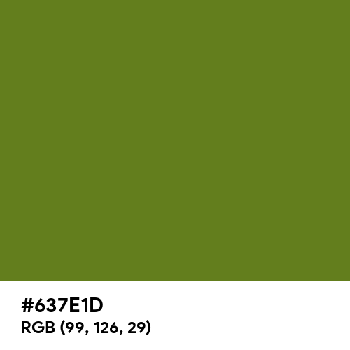 Birch Leaf Green (Hex code: 637E1D) Thumbnail