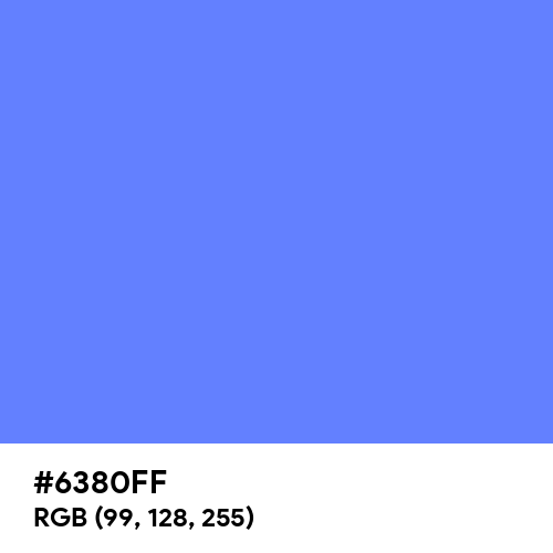 Blueberry (Hex code: 6380FF) Thumbnail