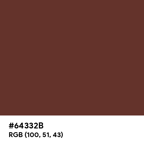 Red Brown (RAL) (Hex code: 64332B) Thumbnail