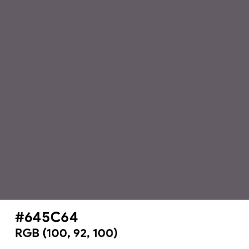 Granite Gray (Hex code: 645C64) Thumbnail