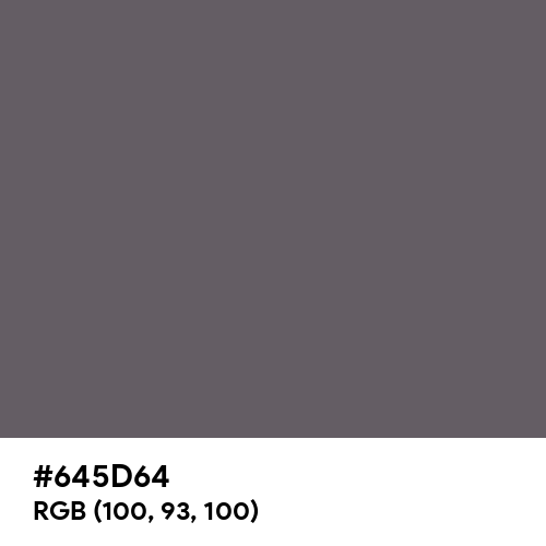 Granite Gray (Hex code: 645D64) Thumbnail