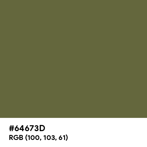 Mustard Green (Hex code: 64673D) Thumbnail