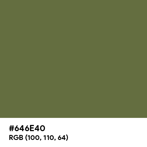 Mustard Green (Hex code: 646E40) Thumbnail