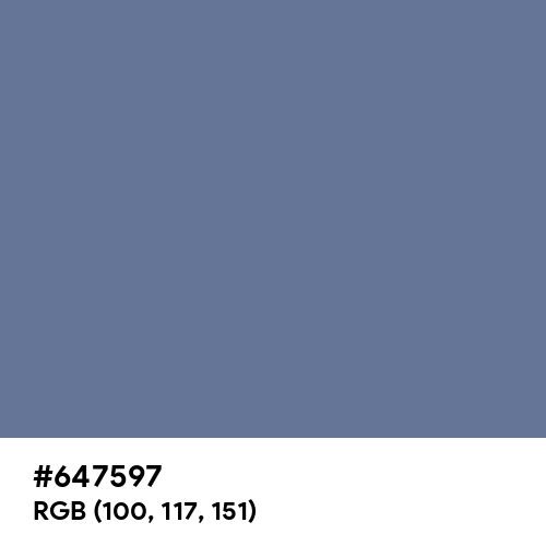 Dark Blue-Gray (Hex code: 647597) Thumbnail