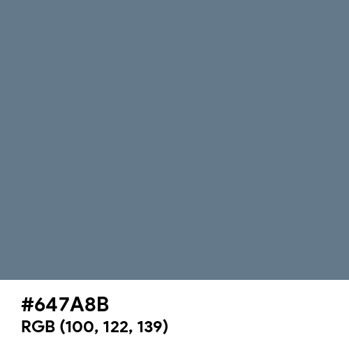 Slate Gray (Hex code: 647A8B) Thumbnail