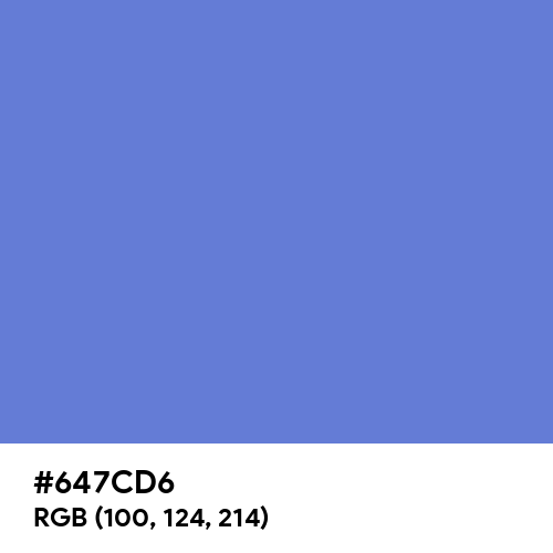 Violet-Blue (Crayola) (Hex code: 647CD6) Thumbnail