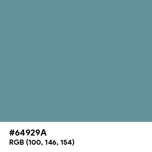 Desaturated Cyan (Hex code: 64929A) Thumbnail