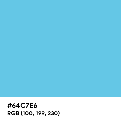 Sky Blue (Crayola) (Hex code: 64C7E6) Thumbnail