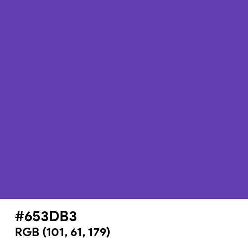 Plump Purple (Hex code: 653DB3) Thumbnail
