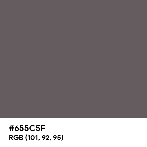 Granite Gray (Hex code: 655C5F) Thumbnail