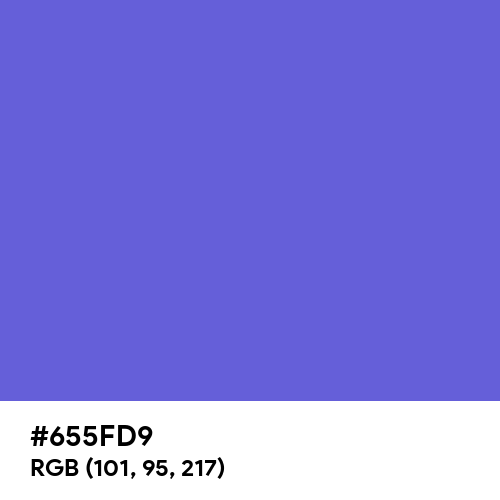 Slate Blue (Hex code: 655FD9) Thumbnail
