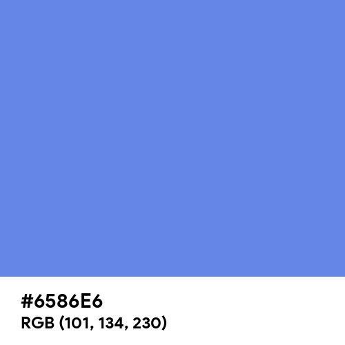 United Nations Blue (Hex code: 6586E6) Thumbnail
