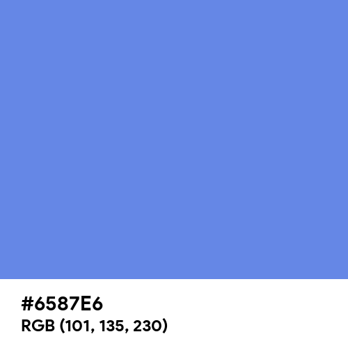 United Nations Blue (Hex code: 6587E6) Thumbnail