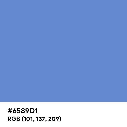 Blue-Gray (Hex code: 6589D1) Thumbnail