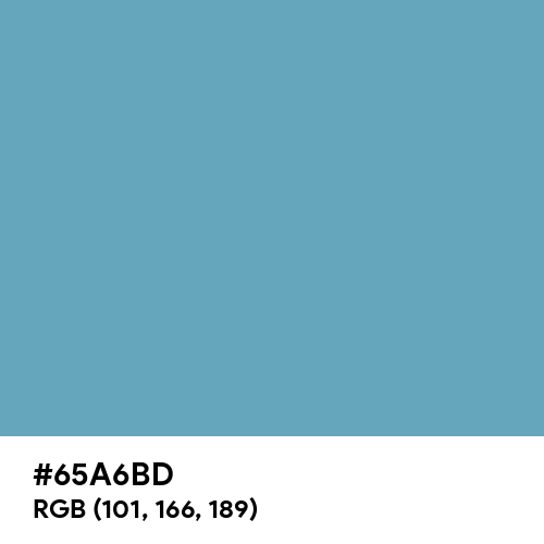 Crystal Blue (Hex code: 65A6BD) Thumbnail