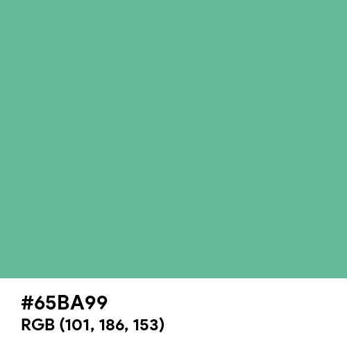 Green Sheen (Hex code: 65BA99) Thumbnail