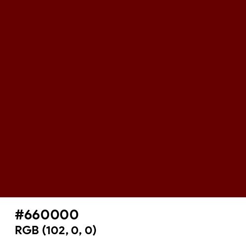 Blood Red (Hex code: 660000) Thumbnail