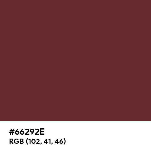 Puce Red (Hex code: 66292E) Thumbnail