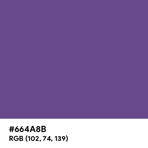 Dark Lavender (Hex code: 664A8B) Thumbnail