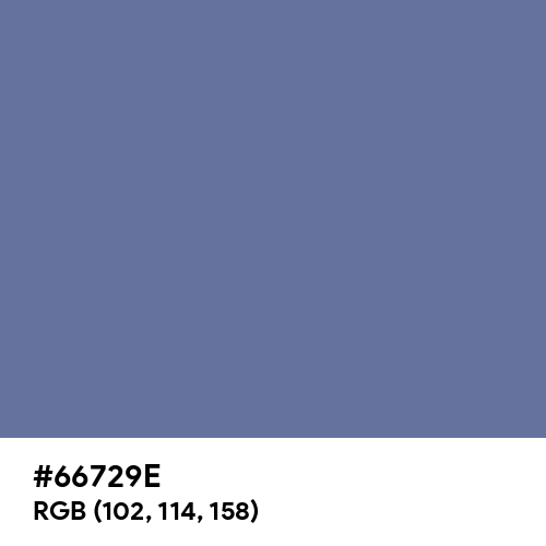Dark Blue-Gray (Hex code: 66729E) Thumbnail