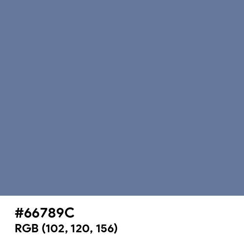 Slate Gray (Hex code: 66789C) Thumbnail