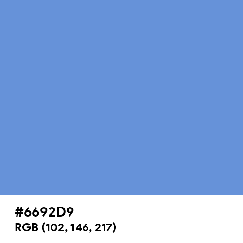 Blue-Gray (Hex code: 6692D9) Thumbnail